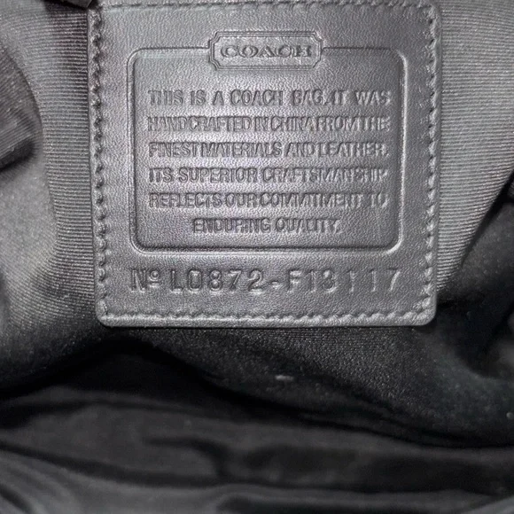 Coach Signature Tote Bag Satchel Shoulder Handbag Grey/Black - Picture 8 of 13